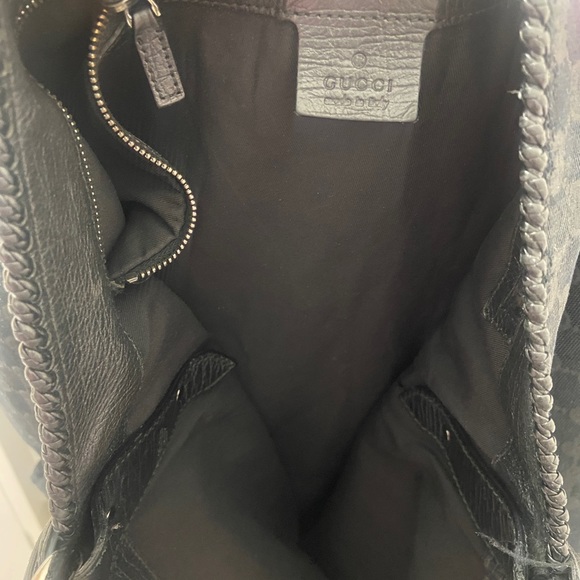 GUCCI Canvas Monogram Large Horse bit Hobo - Picture 5 of 10